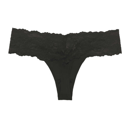 Women's Sexy Lace Thongs No Show Panties Bikini Underwear