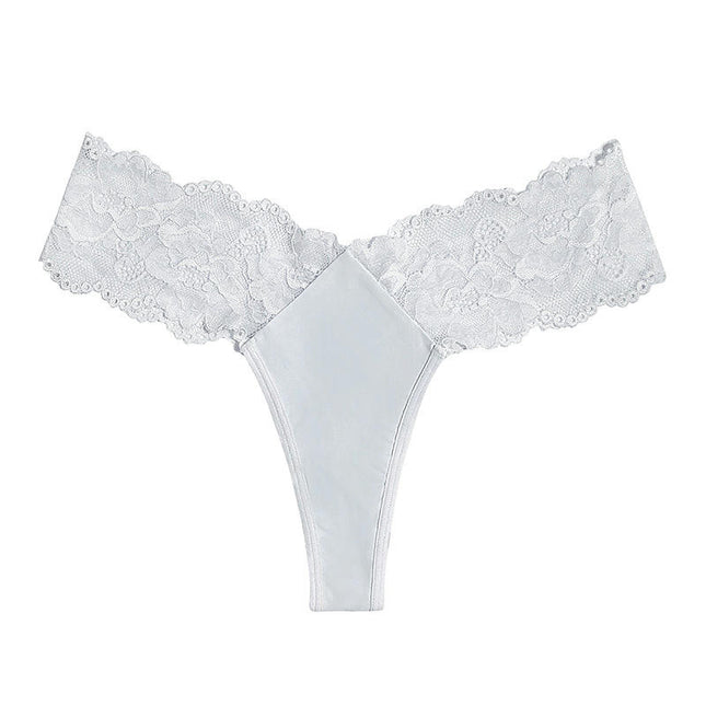 Women's Lace Thongs Stretch No Show Underwear Thong Panties