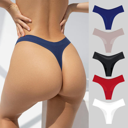 Seamless Thongs for Women No Show Underwear Comfortable Sexy Thong Panties