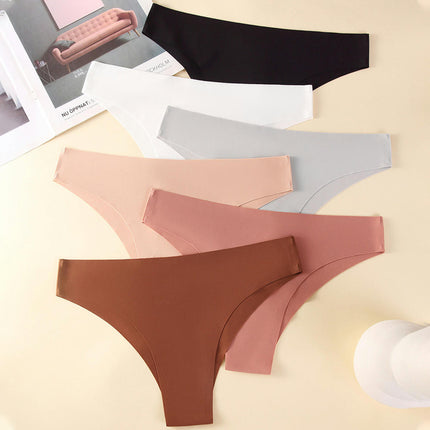 Women's Seamless Thong No Show Underwear Breathable Panties