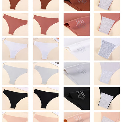 Women's Seamless Thong No Show Underwear Breathable Panties