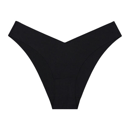 Seamless Underwear for Women Sexy No Show Bikini Panties V-shaped Briefs