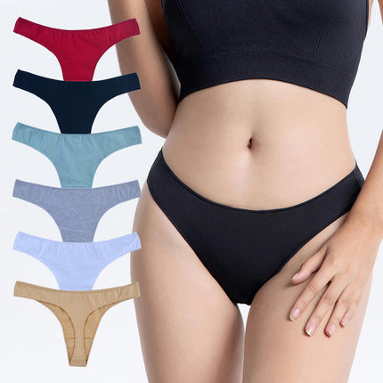 Women's Breathable Cotton Thong Panties Stretch Underwear