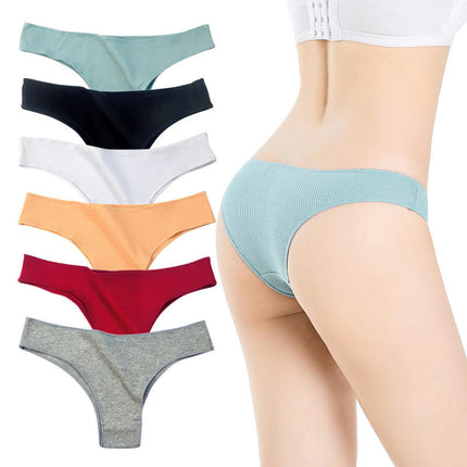 Thongs for Women Cotton Underwear Breathable Stretch Hipster Sexy Thong Panties