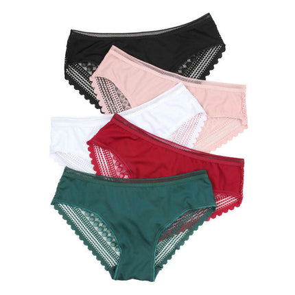 Women Lace Underwear Sexy Breathable Hipster Panties Stretch Bikini Briefs