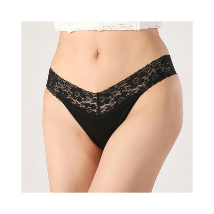 Thongs for Women Lace Underwear Breathable Stretch Hipster Sexy Thong Panties