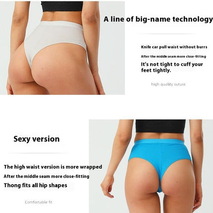 Thongs for Womens High Waisted Underwear Sexy Breathable Panties