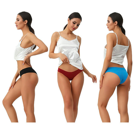 Women Low Waist Cotton Breathable Hipster Panties Stretch Bikini Briefs