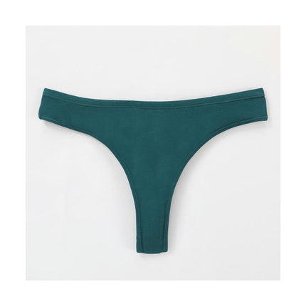 Women's Breathable Cotton Thong Panties No Show Underwear