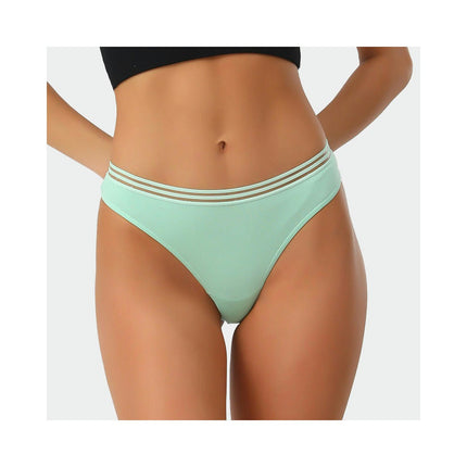 Women's Cotton Thong Breathable Panties Low Rise Underwear