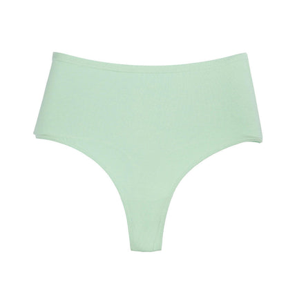 Women's Cotton Thong Breathable High Waisted Panties