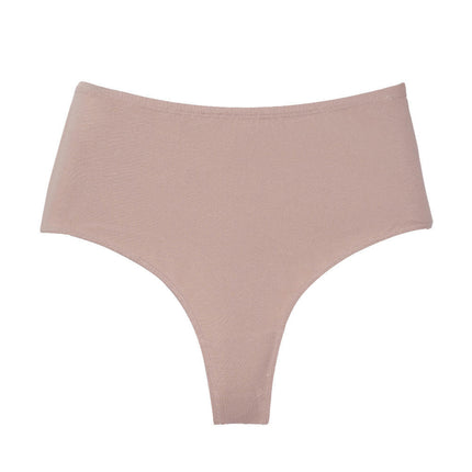 Women's Cotton Thong Breathable High Waisted Panties