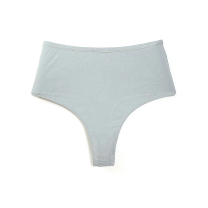 Women's Cotton Thong Breathable High Waisted Panties