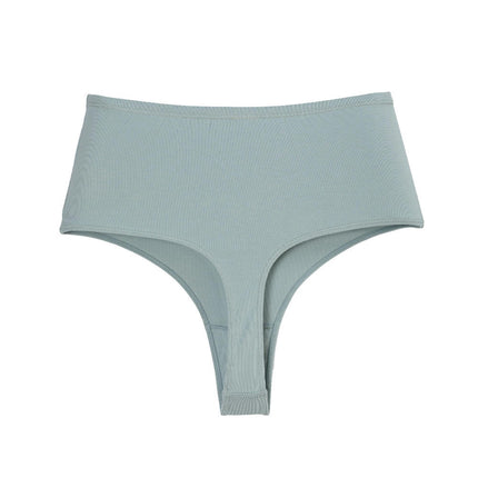 Women's Cotton Thong Breathable High Waisted Panties