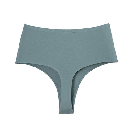 Women's Cotton Thong Breathable High Waisted Panties