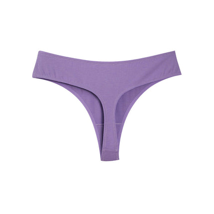 Cotton Thongs for Women Breathable Stretch Hipster Underwear Panties