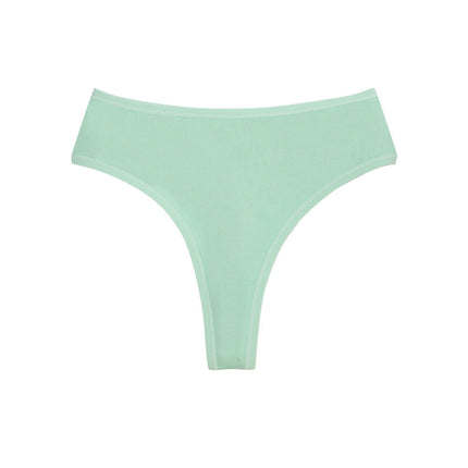 Women's Cotton Thong High Waisted Breathable Comfortable Panties