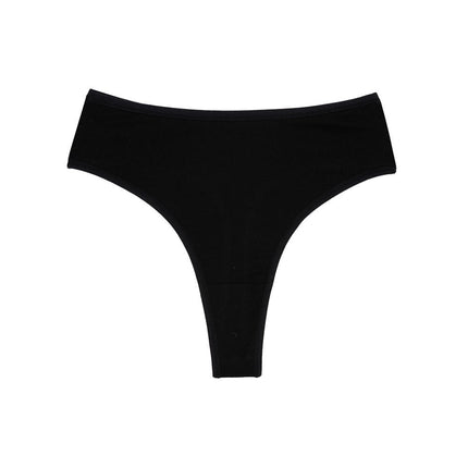 Women's Cotton Thong High Waisted Breathable Comfortable Panties