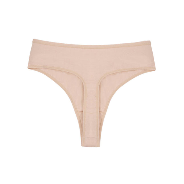 Women's Cotton Thong High Waisted Breathable Comfortable Panties