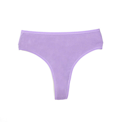 Women's Cotton Thong High Waisted Breathable Comfortable Panties