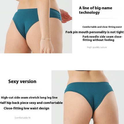 Womens Sexy Cotton Low Rise Breathable Briefs Panties