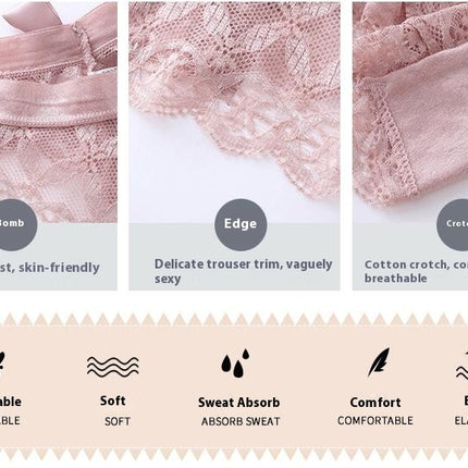 Womens Underwear Invisible Seamless Bikini Lace Underwear Panties