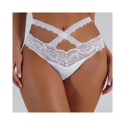 Sexy Panties For Women Breathable Lace Criss-Cross Low Rise Hipster Thong