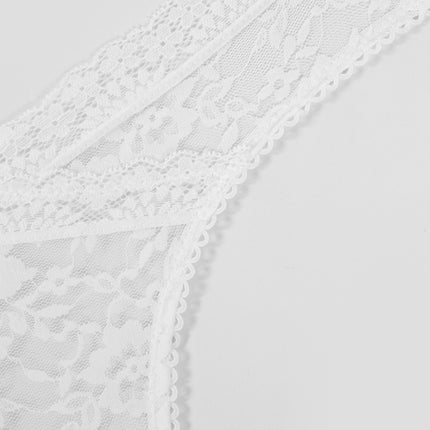 Sexy Thong for Women Lace See Through Low Rise Panties