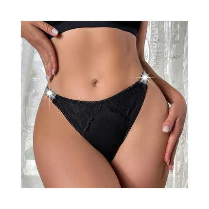 Glitter G-String Thongs for Women Sexy Low Rise Thongs Lace Panties