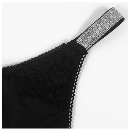 Glitter G-String Thongs for Women Sexy Low Rise Thongs Lace Panties