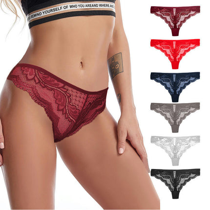 Women Lace Panties Sexy Hipster Underwear Low Rise Thongs