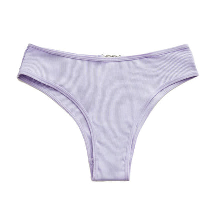 Womens Mid Waist Underwear Soft Stretchy Briefs Panties