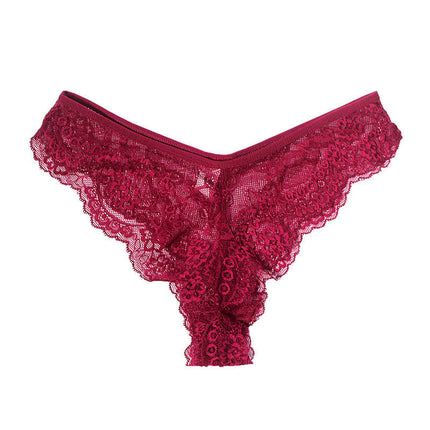 Women's Breathable Lace Brief Half Back Coverage Panties