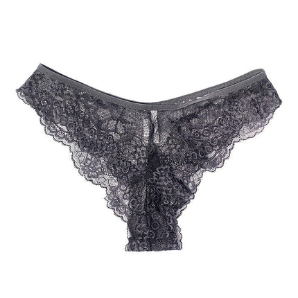 Women's Breathable Lace Brief Half Back Coverage Panties