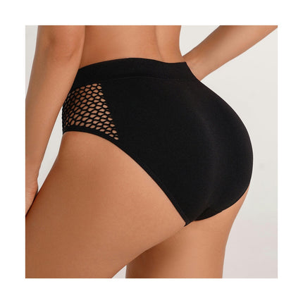 Women's Stretch Underwear Mid Waisted Panties Full Coverage Briefs