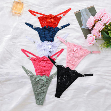 Lace Thongs for Women Sexy Seamless Breathable Low Waist Panties