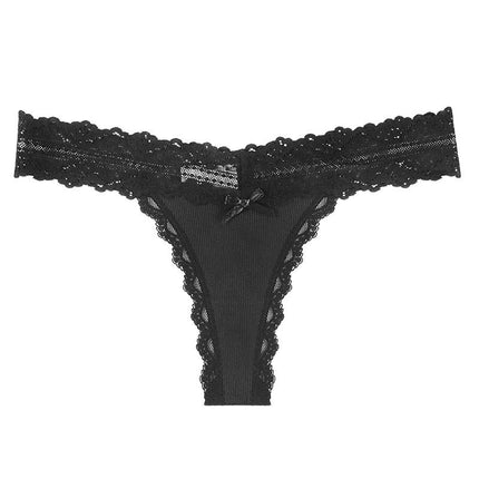 Lace Thongs for Women No Show Thong Low Rise Comfortable Panties