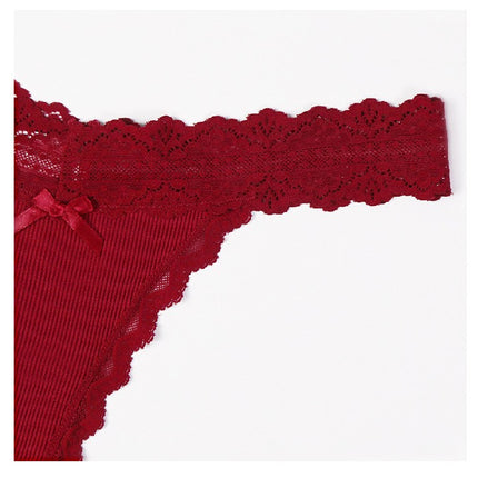 Lace Thongs for Women No Show Thong Low Rise Comfortable Panties