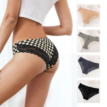 Women's Underwear Sexy Lace Bikini Panties Low Rise Soft Hipster Briefs