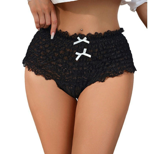 Women's Stretch Bikini Panties Lace Hipster Sexy Mid Waist Briefs 3 Pack