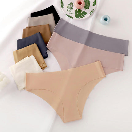 Women's Hipster Seamless Invisible Bikini Panties Comfort Sexy Briefs 3 Pack