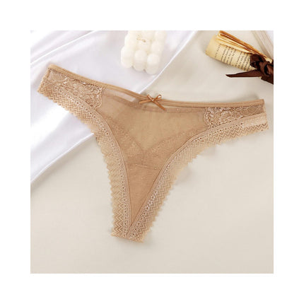 Women's Sexy Lace Underwear Hipster See Through Low Rise Panties 3 Pack