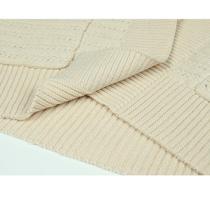 Women's Solid Color Hollow Pocket Knit Cardigan Autumn and Winter Long Lantern Sleeve Sweater