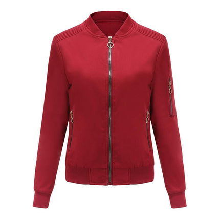 Women's Jacket Lightweight Casual Jacket Warm Winter Full Zipper with Pocket Coat