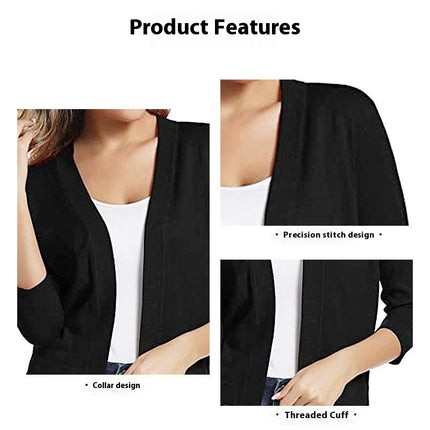 Women's Long Sleeve Short Cardigan Sweater Lightweight Knit Shrug Spring and Fall Jacket