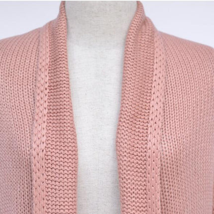 Women's Knitted Cardigan-Large Size Bat Sleeve Fashion Loose Sweater Jacket