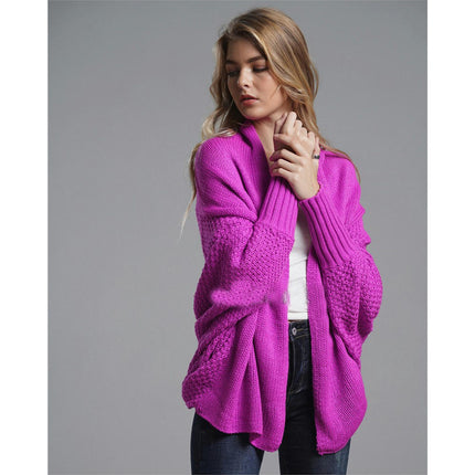 Women's Cardigan Batwing Sleeve Knit Oversized Long Cardigan Sweater Jacket