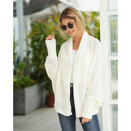 Women's Cardigan Batwing Sleeve Knit Oversized Long Cardigan Sweater Jacket