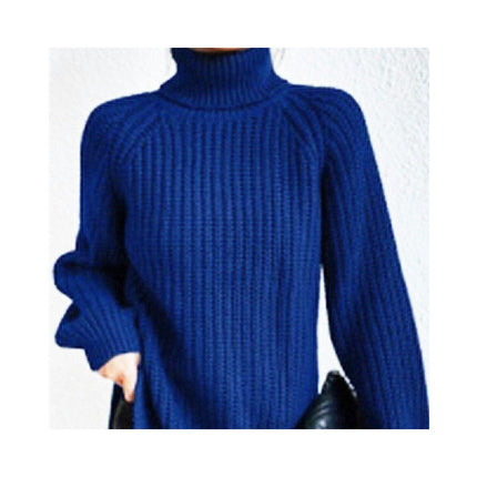 Womens Mock Turtleneck Sweater Knit Oversized Pullover Casual Loose Long Sleeve Tops