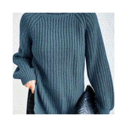 Womens Mock Turtleneck Sweater Knit Oversized Pullover Casual Loose Long Sleeve Tops